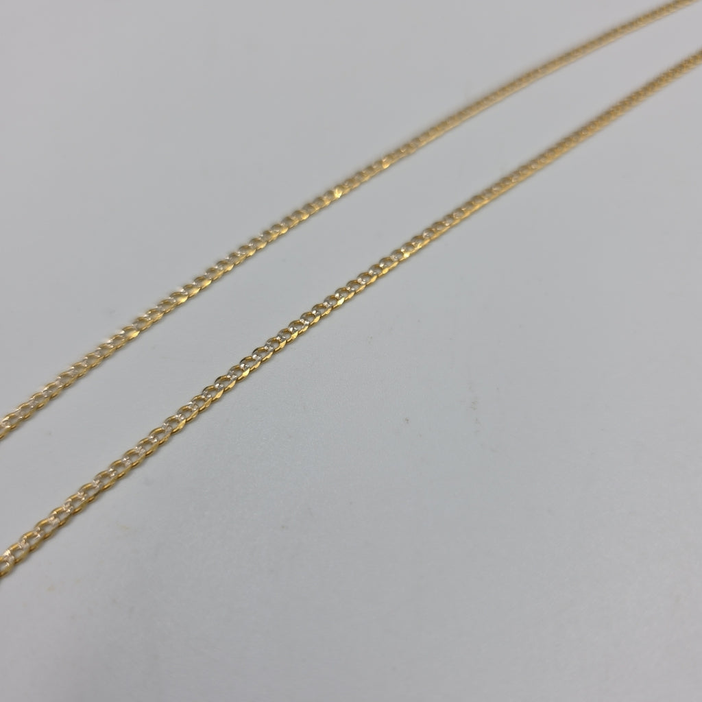 CADENAS BARBADA DIAMANTADA ORO 14K 60 CM 6.1 GR (NUEVO)