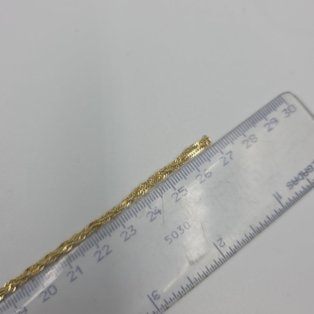 CADENAS TEJIDO MEDIO TZL ORO 14K 55 CM 3.1 GR (NUEVO)