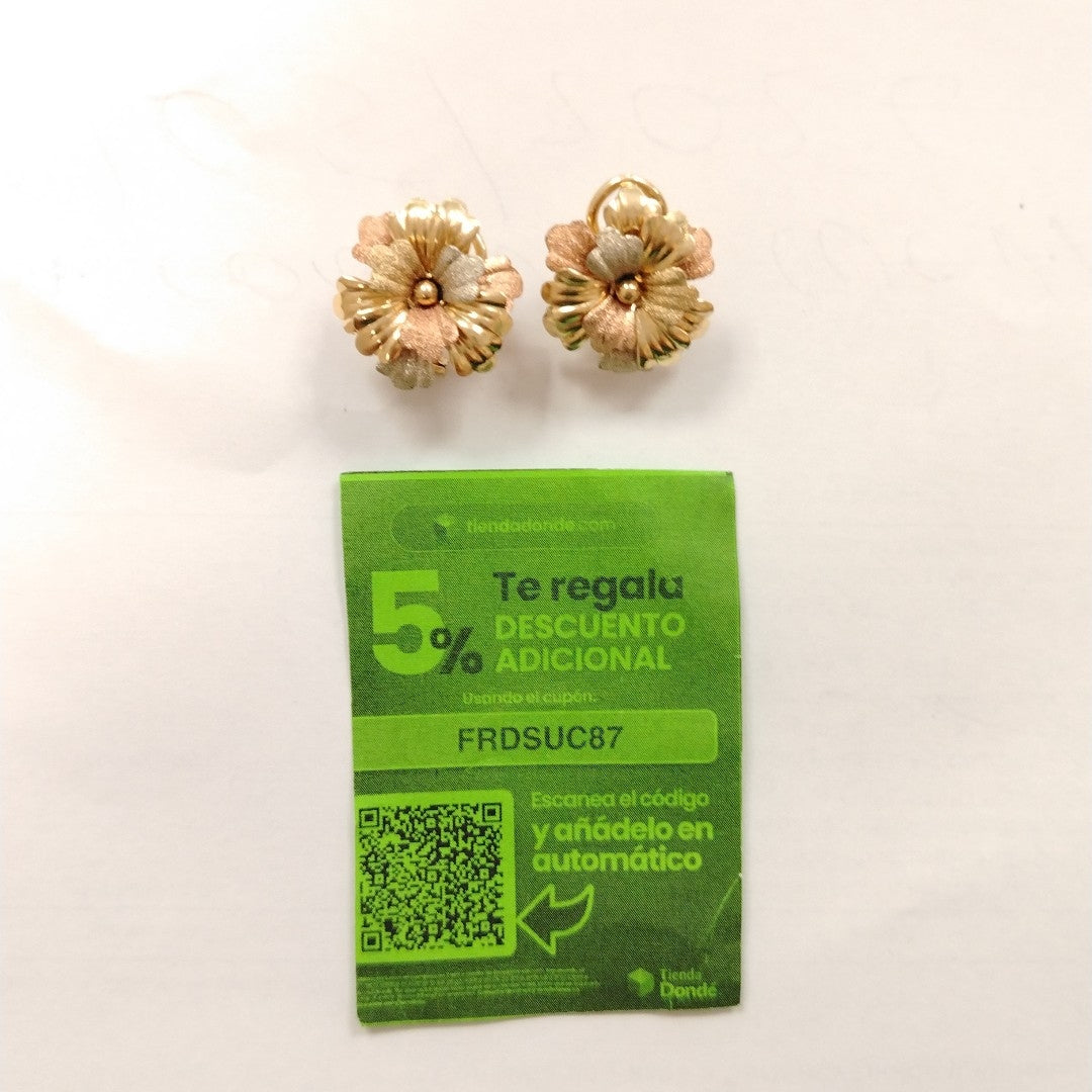 BROQUELES PAR ORO,ORO COMBINADO 14 K 9,80 GRMS (SEMINUEVO)