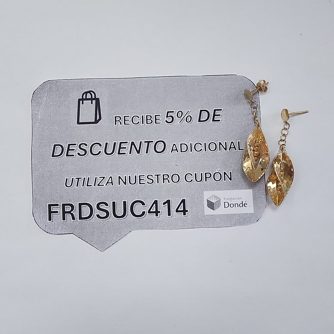 ARETES PAR ORO 14 K 4.5 GRMS (SEMINUEVO)