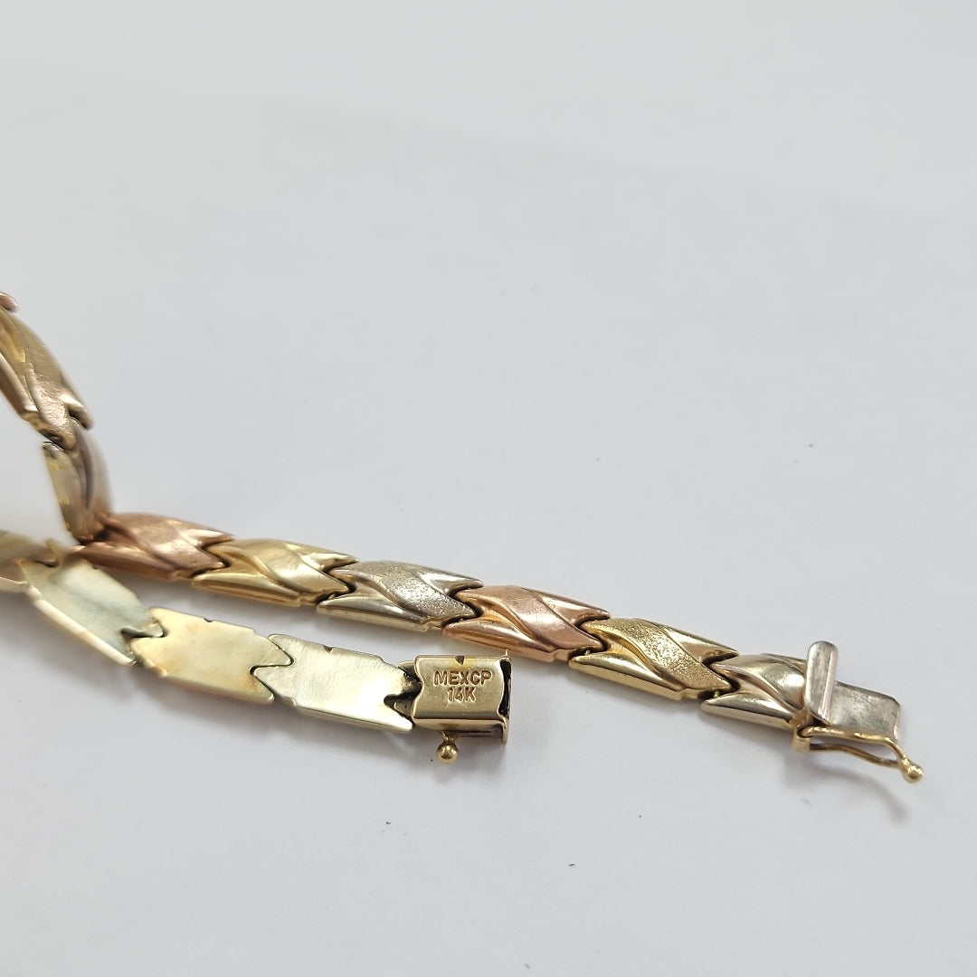PULSERA ORO, ORO COMBINADO 14 K 9.9 GRMS (SEMINUEVO)
