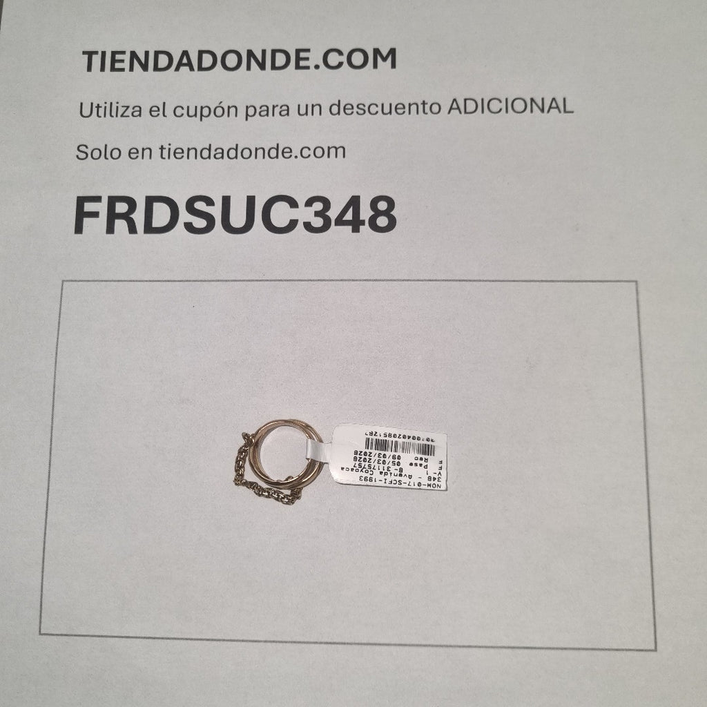 ANILLO ORO 8 K 4.6 GRMS (SEMINUEVO)