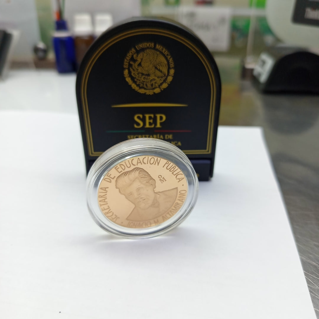 MEDALLA CONMEMORATIVA ORO 21 K 41.9 GRMS (SEMINUEVO)