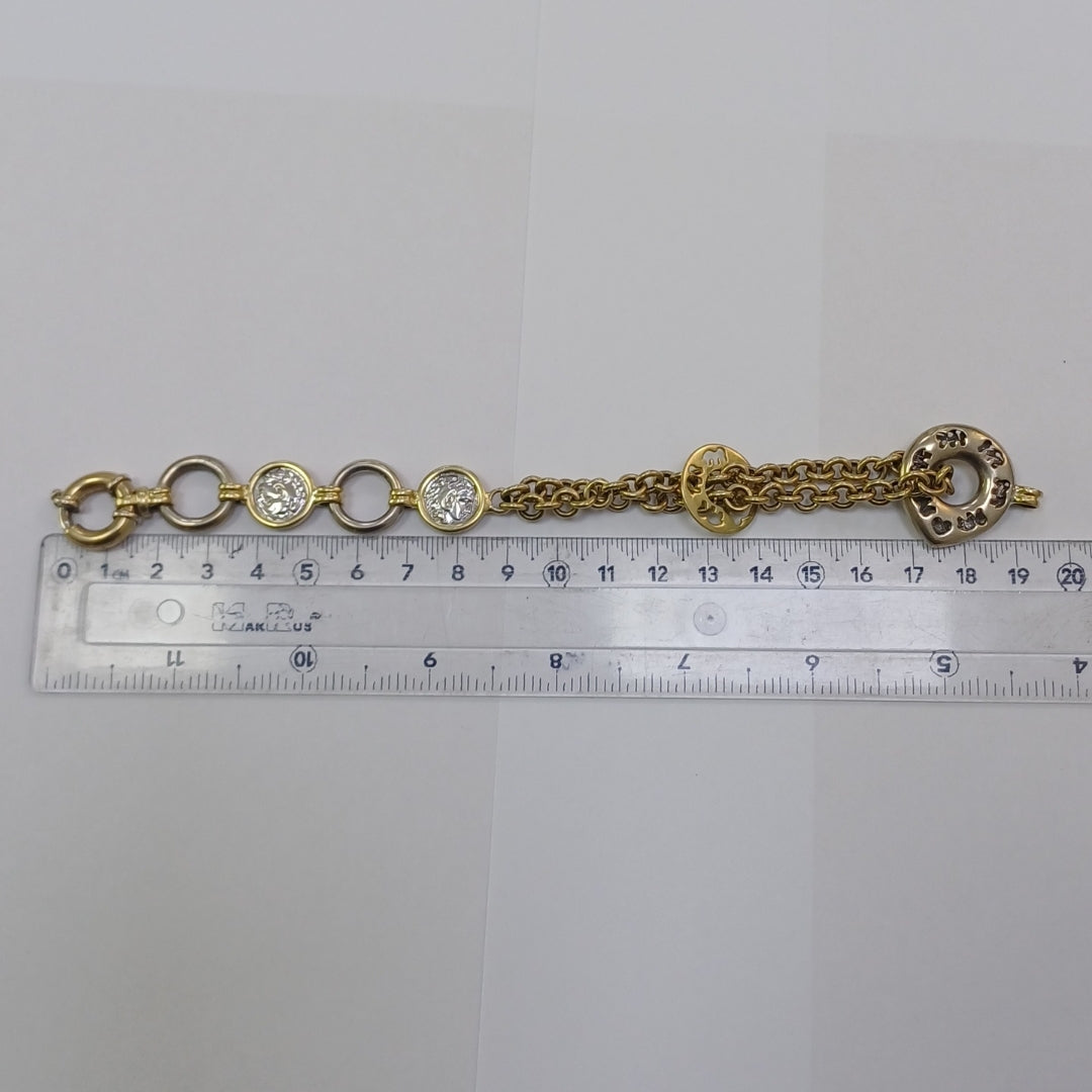PULSERA ORO,ORO COMBINADO 14 K 27,90 GRMS (SEMINUEVO)