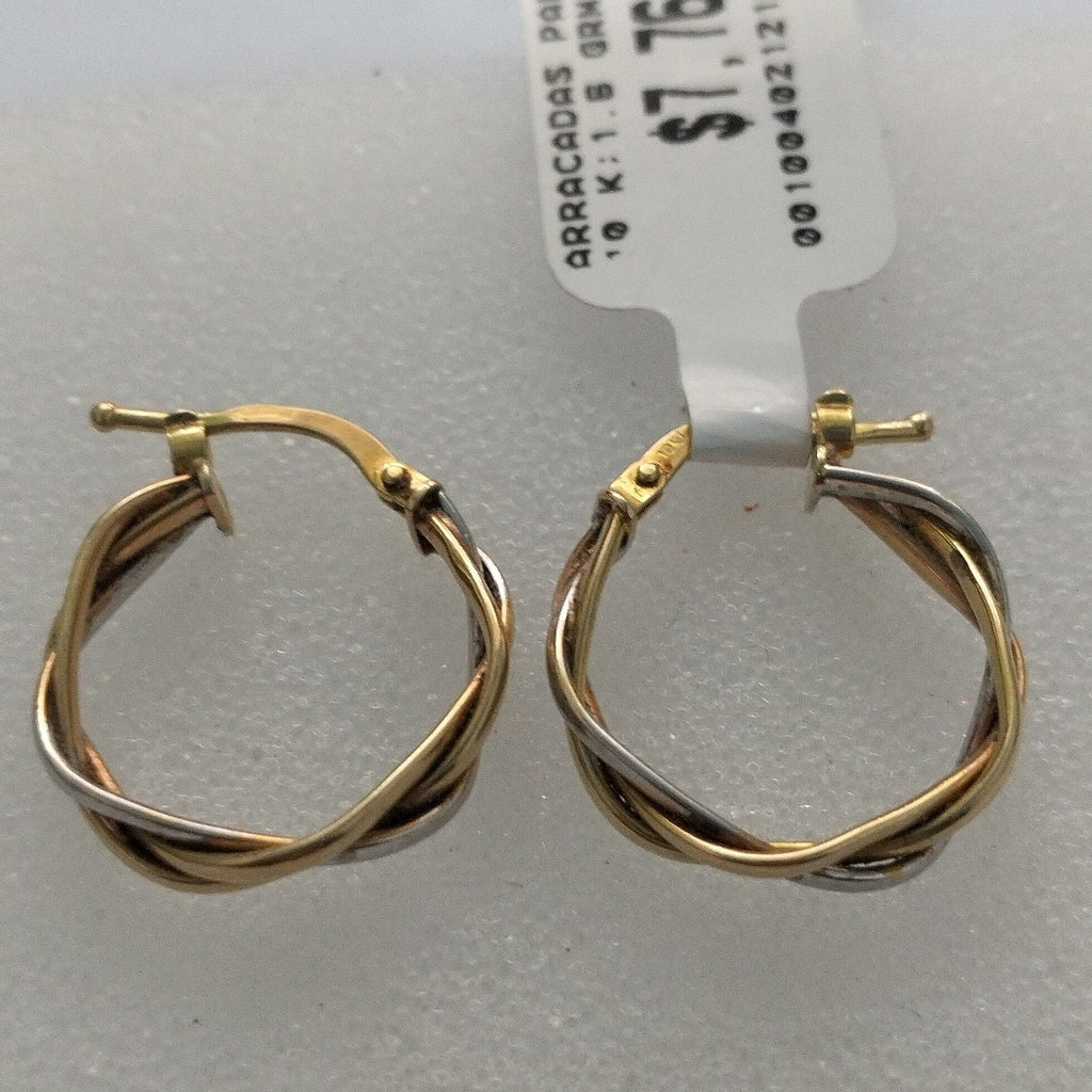 ARRACADAS PAR ORO 10 K 1.6 GRMS (SEMINUEVO)