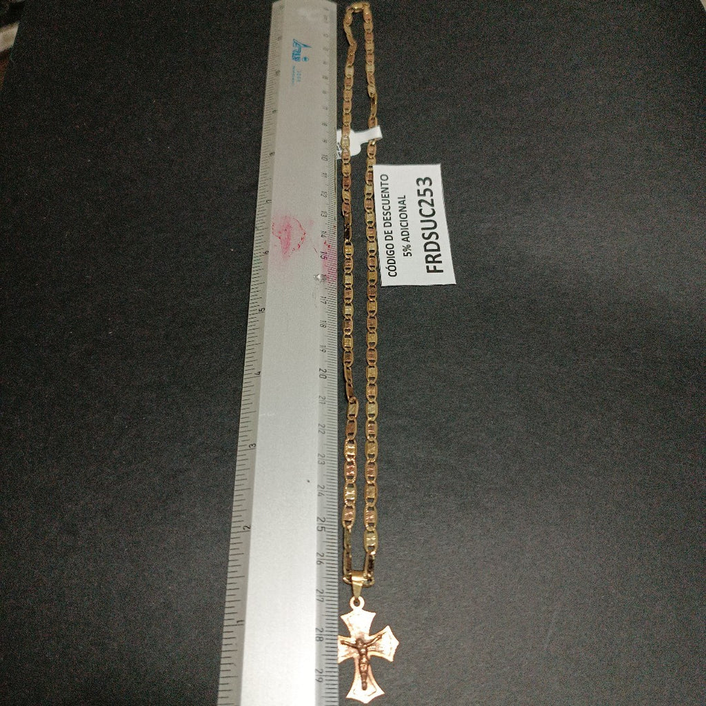 CADENA, CRUZ ORO 10 K 12 GRMS (SEMINUEVO)
