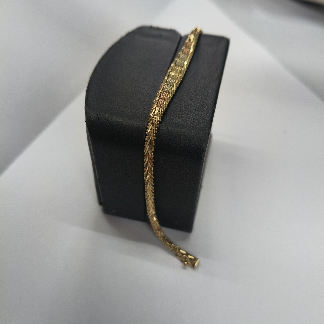 PULSERA ORO COMBINADO 10 K 6,70 GRMS (SEMINUEVO)