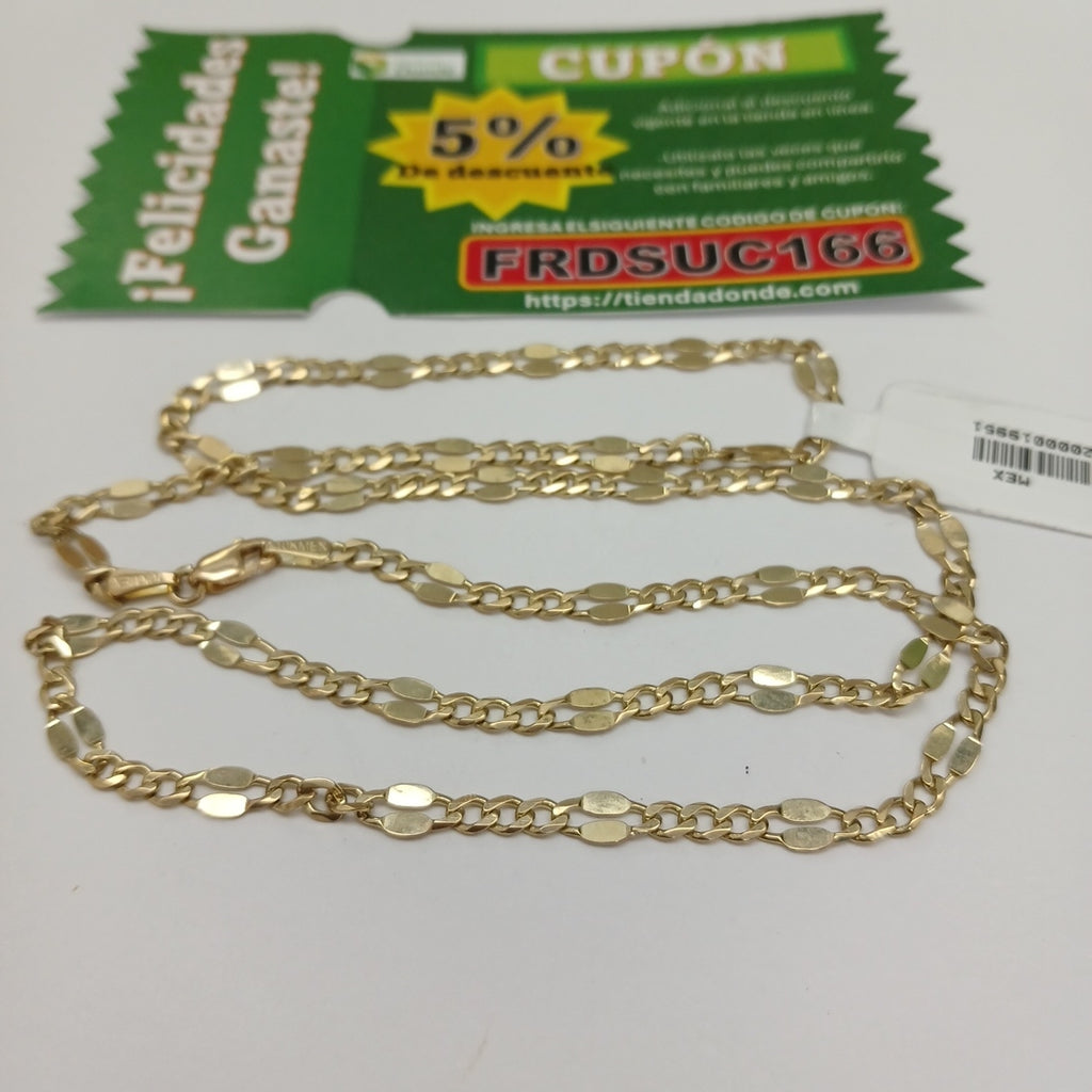 CADENAS TEJIDO ESPECIAL ORO 10K 55 CM 7 GR (NUEVO)