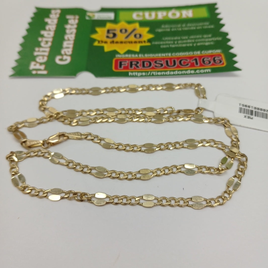CADENAS TEJIDO ESPECIAL ORO 10K 55 CM 7 GR (NUEVO)