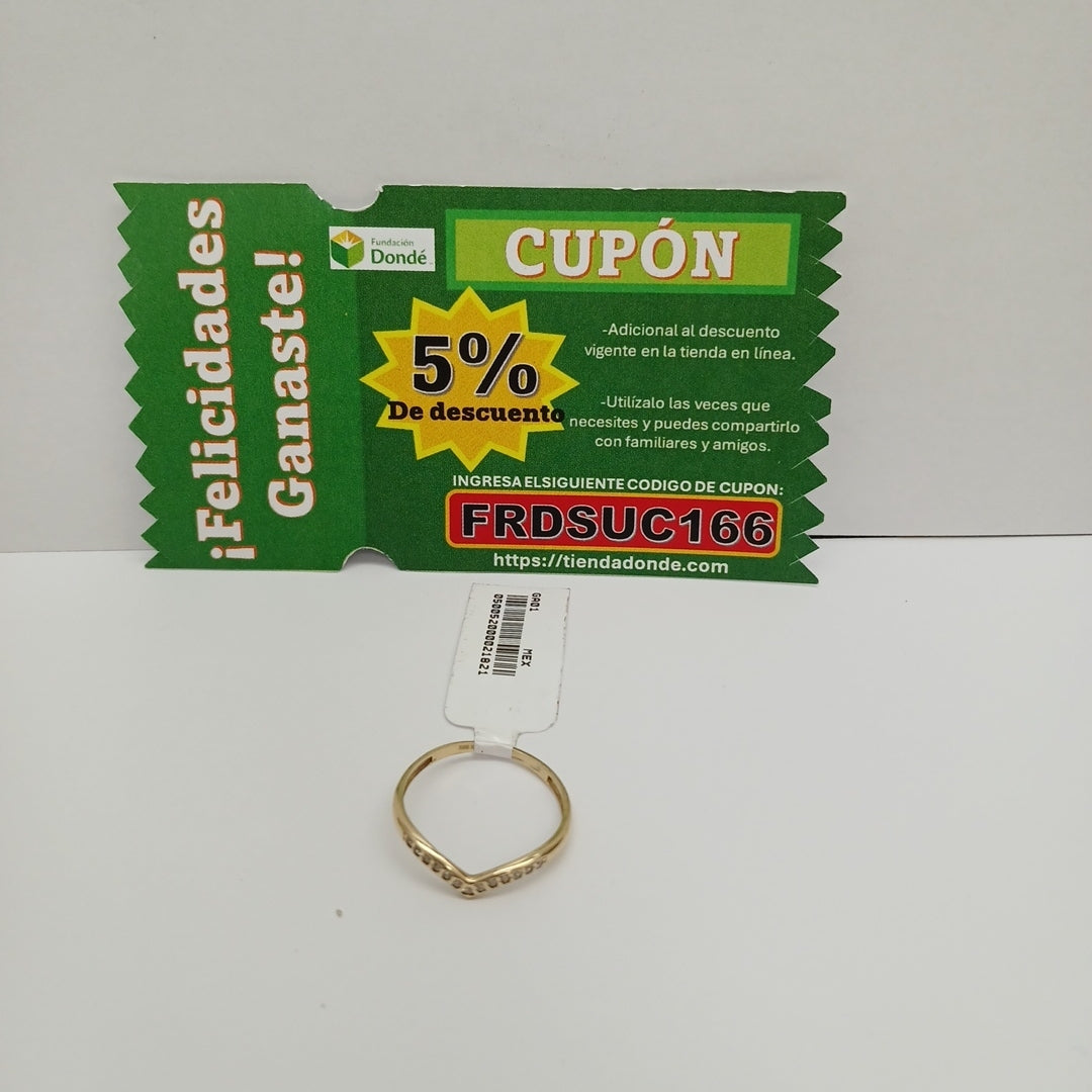 ANILLOS C/CIRCONIA ORO 10K TALLA 9 1.2 GR (NUEVO)