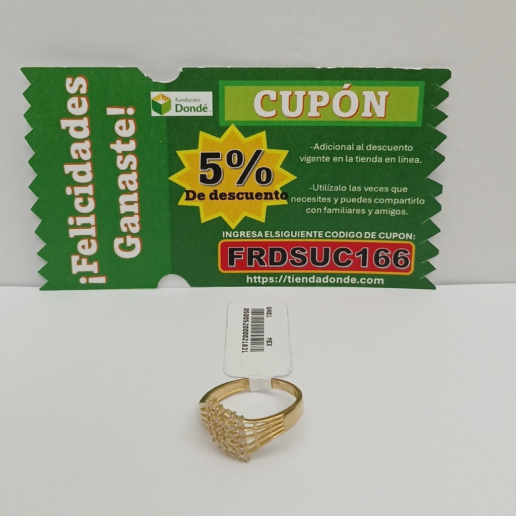ANILLOS C/CIRCONIA ORO 10K TALLA 9 2.5 GR (NUEVO)
