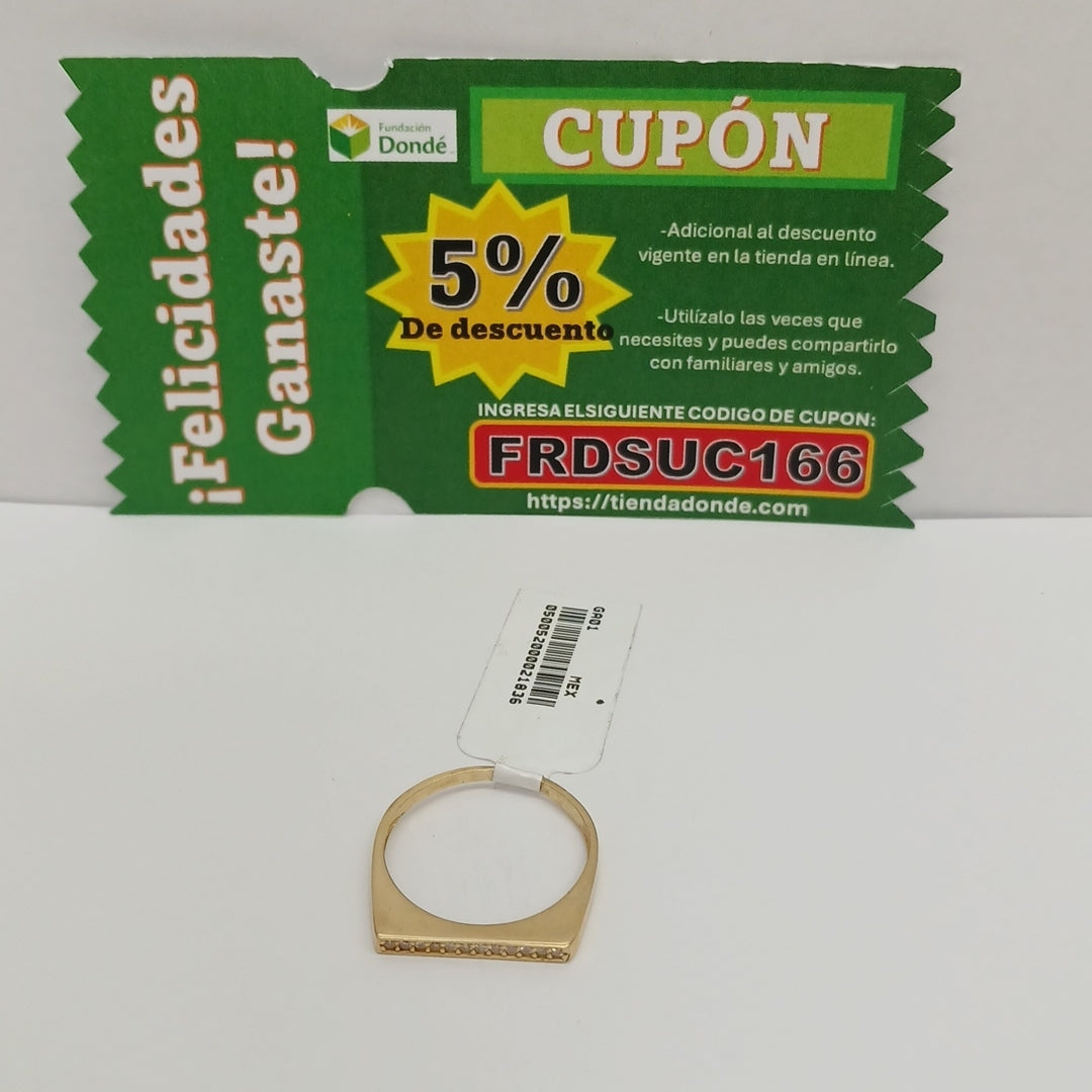 ANILLOS C/CIRCONIA ORO 10K TALLA 9 1.6 GR (NUEVO)