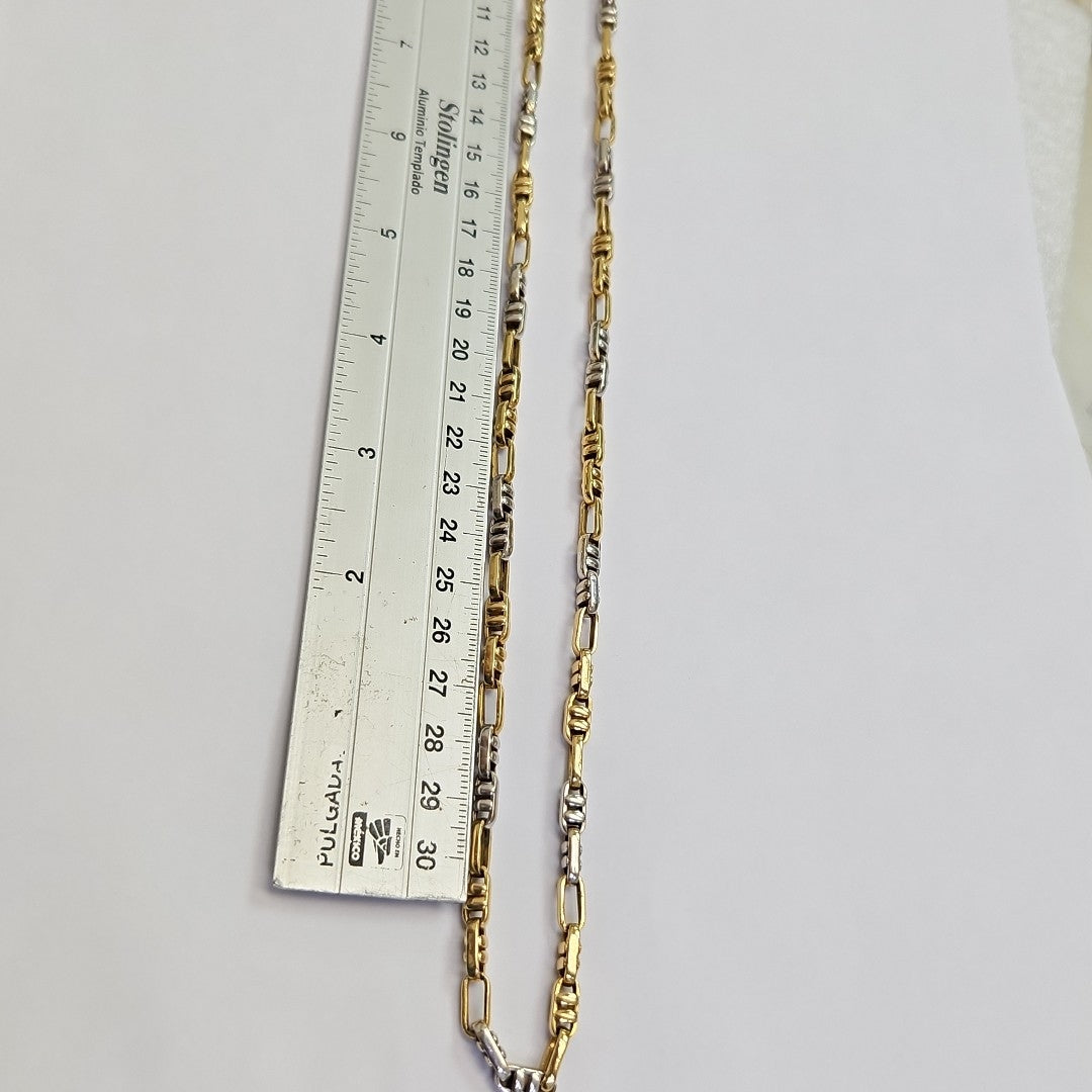 CADENA ORO, ORO BLANCO 14 K 24.7 GRMS (SEMINUEVO)