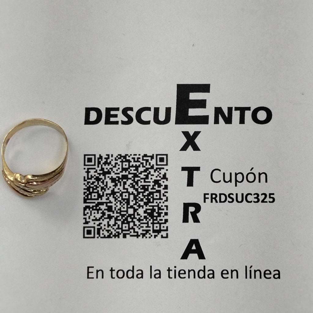ANILLO ORO, ORO COMBINADO 14 K 4.5 GRMS (SEMINUEVO)