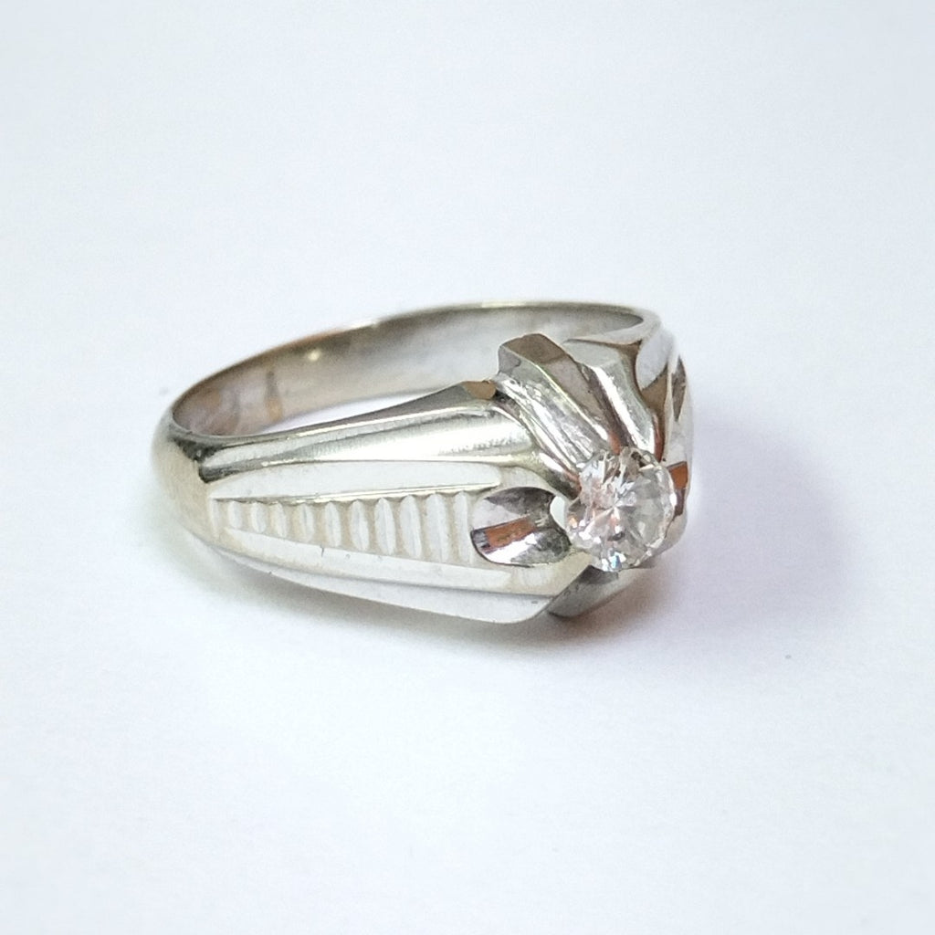 ANILLO ORO BLANCO 18 K 5.8 GRMS (SEMINUEVO)