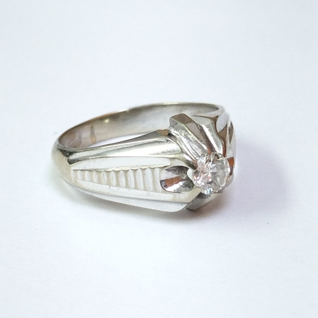 ANILLO ORO BLANCO 18 K 5.8 GRMS (SEMINUEVO)