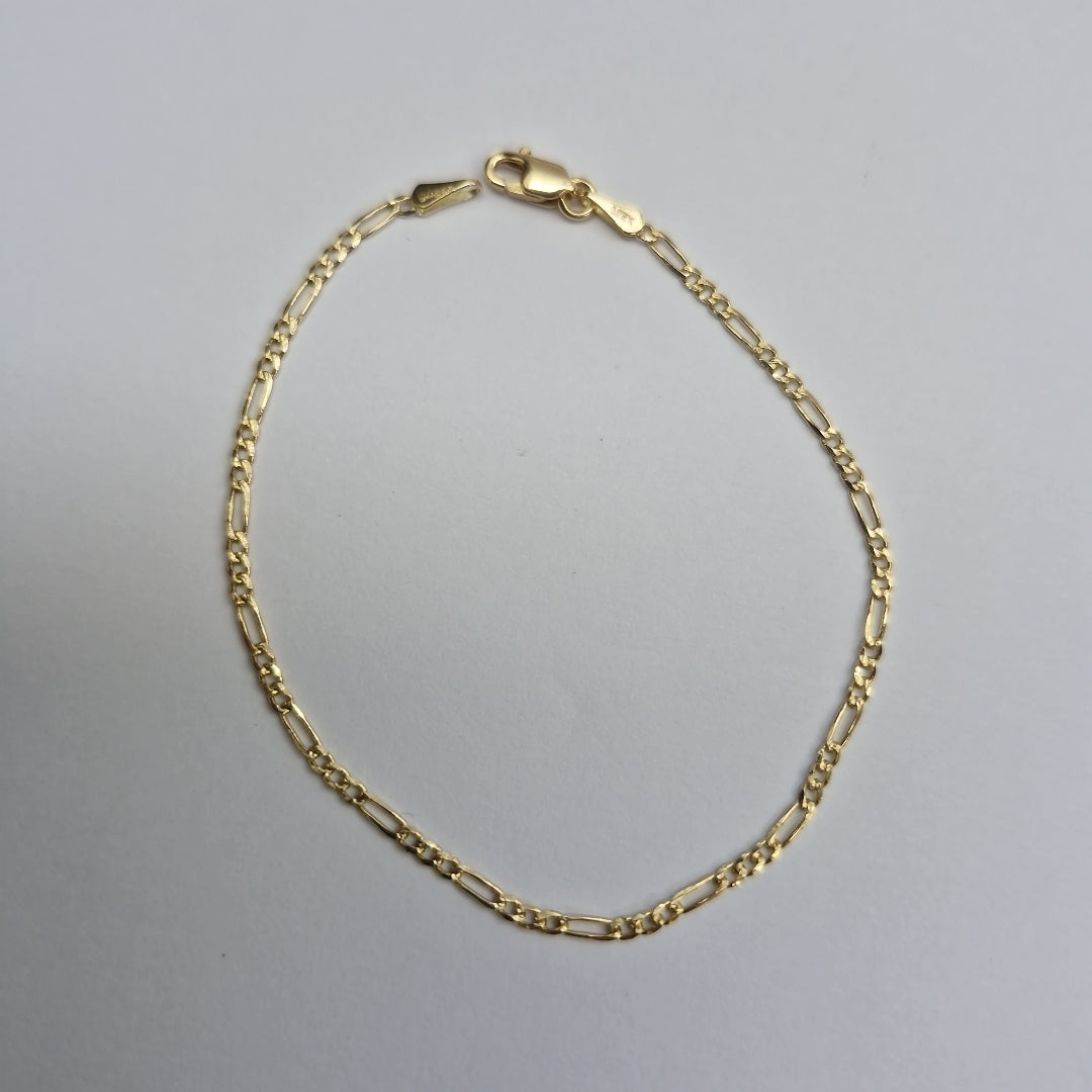 PULSERAS 3X1 ORO 14K 18 CM 1.5 GR (NUEVO)