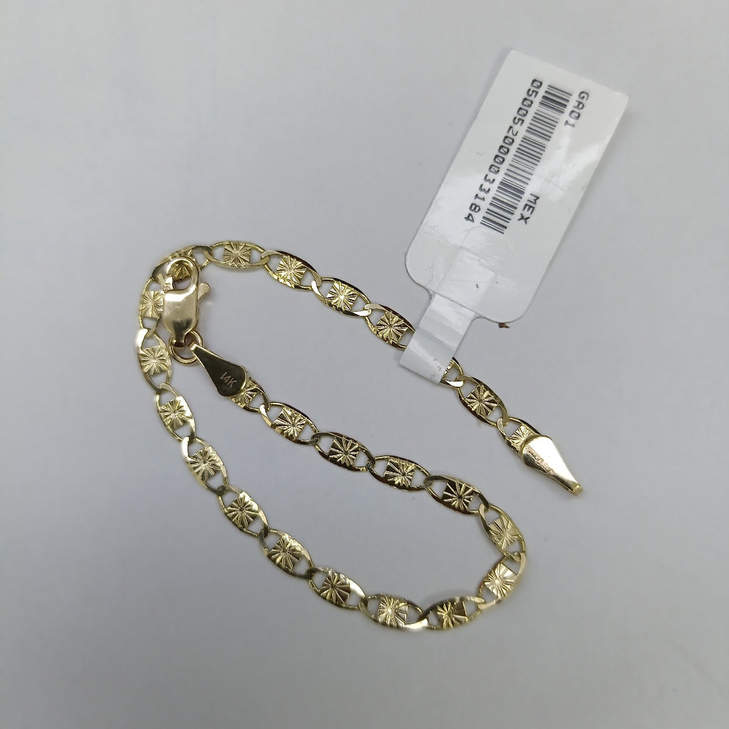PULSERAS GUCHI ORO 14K 18 CM 2.8 GR (NUEVO)