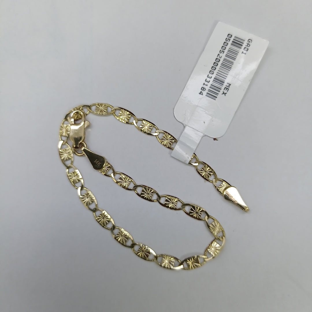 PULSERAS GUCHI ORO 14K 18 CM 2.8 GR (NUEVO)