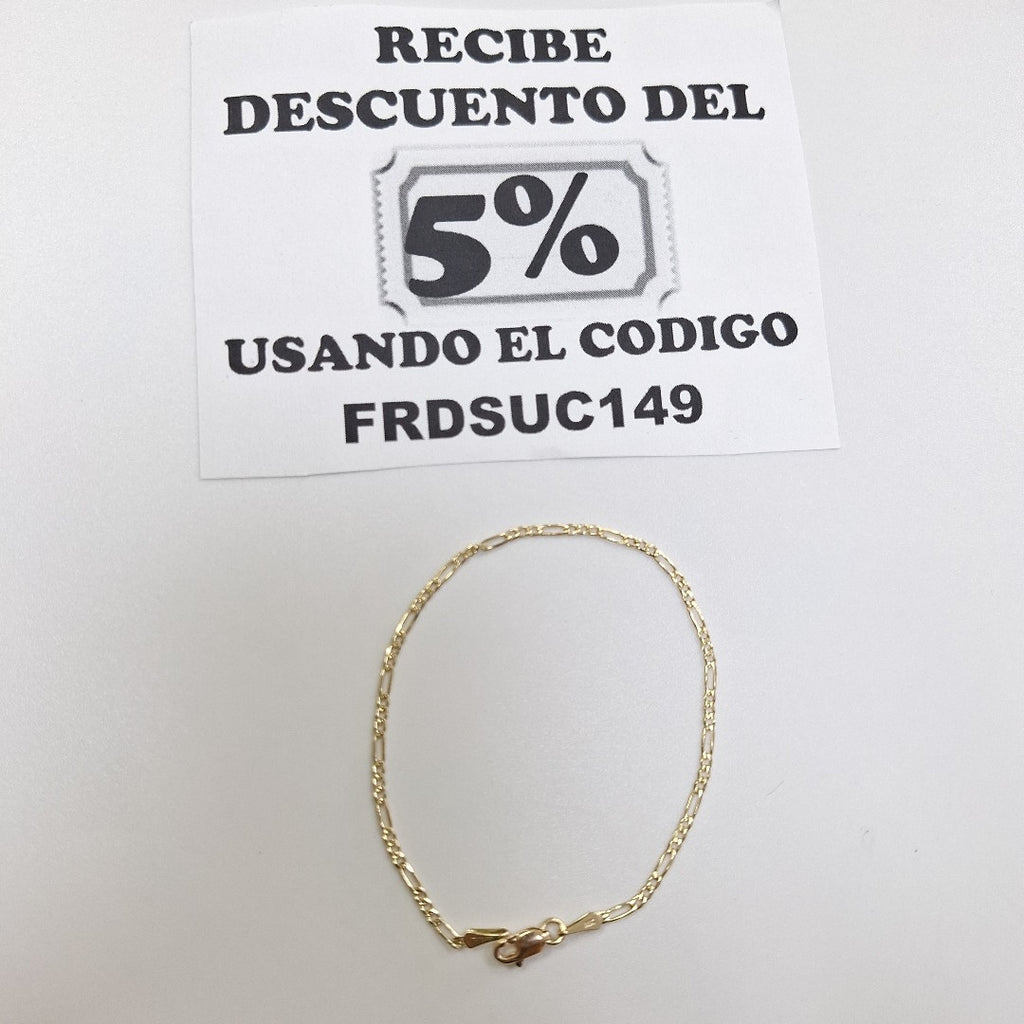 PULSERAS 3X1 ORO 14K 18 CM 1.5 GR (NUEVO)