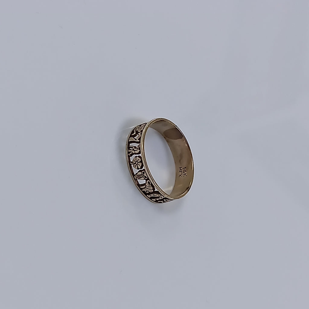 ARGOLLA DE LA SUERTE ORO 14 K 2.8 GRMS (SEMINUEVO)
