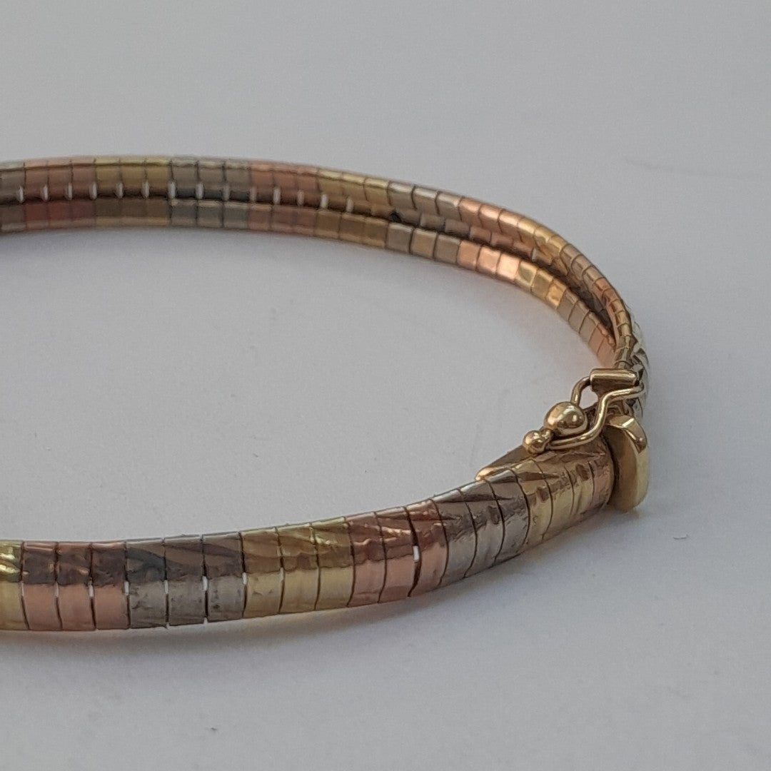 PULSERA ORO COMBINADO 10 K 12,70 GRMS (SEMINUEVO)