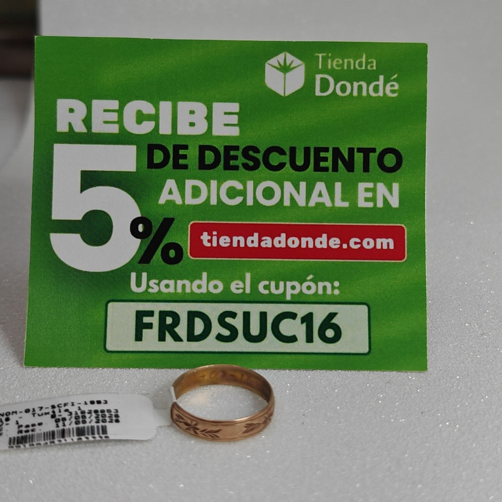 ARGOLLA ORO 10 K 1.5 GRMS (SEMINUEVO)