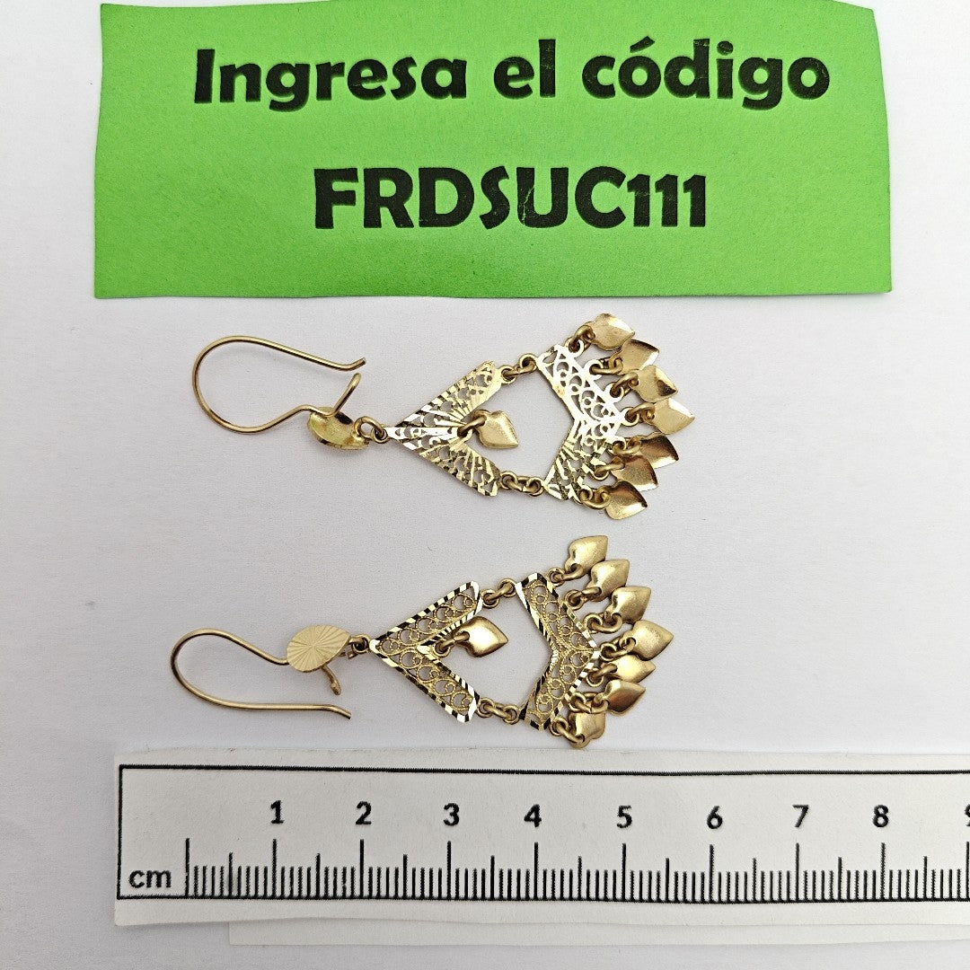 ARETES PAR ORO 14 K 5,30 GRMS (SEMINUEVO)
