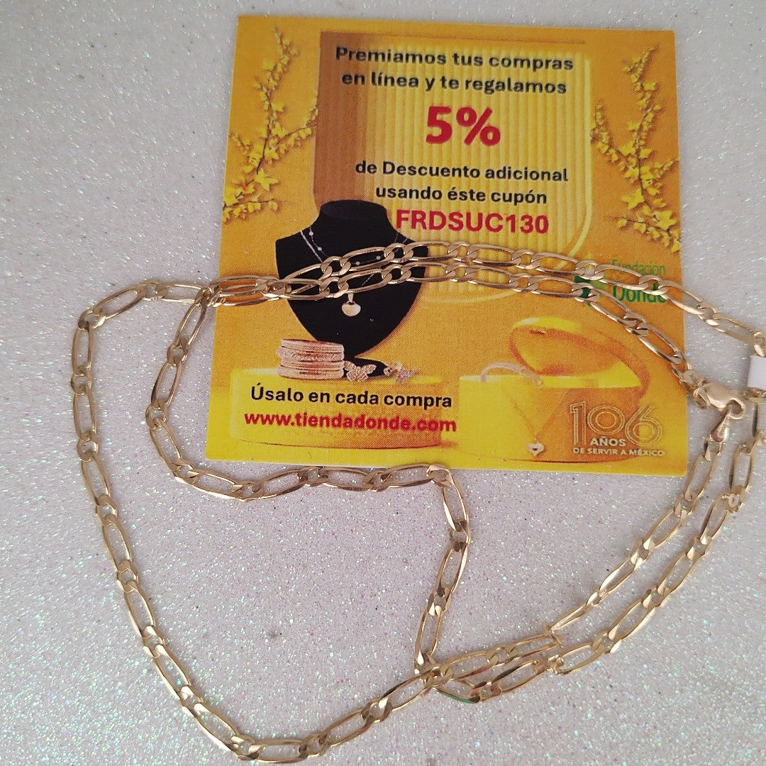 CADENAS 1X1 ORO 14K 55 CM 7.4 GR (NUEVO)