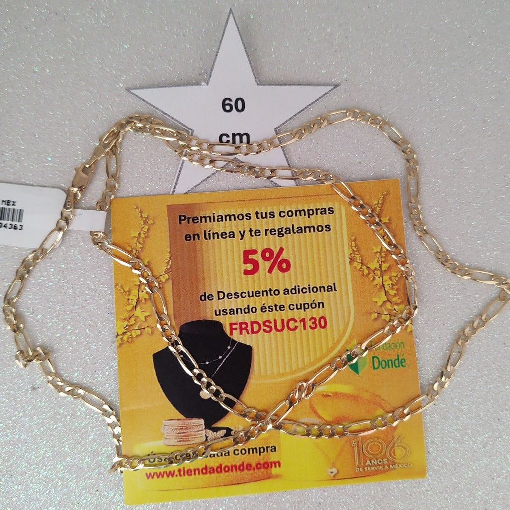 CADENAS 3X1 ORO 14K 60 CM 8.9 GR (NUEVO)