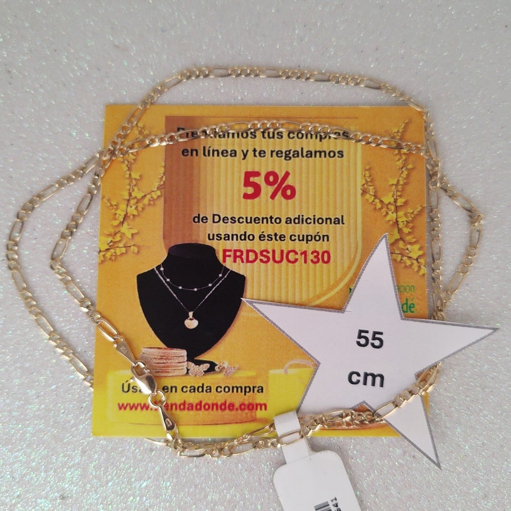 CADENAS 3X1 ORO 14K 55 CM 5.2 GR (NUEVO)