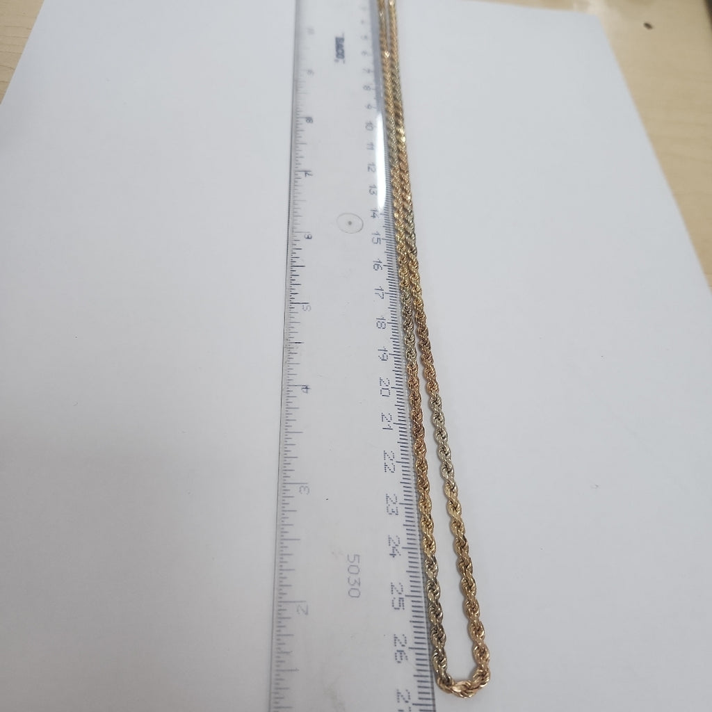 CADENA ORO COMBINADO 14 K 9,20 GRMS (SEMINUEVO)