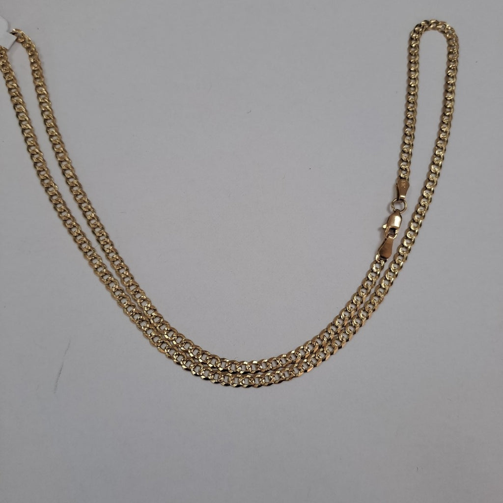 CADENA BARBADA DIAMANTADA 11.31GR 55 CM CM (NUEVO)