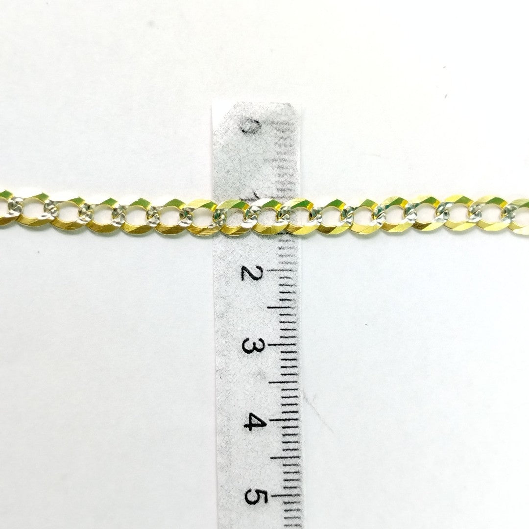 PULSERAS TEJIDO BARBADA DIAMANTADA ORO 14K 21 CM 5 GR (NUEVO)
