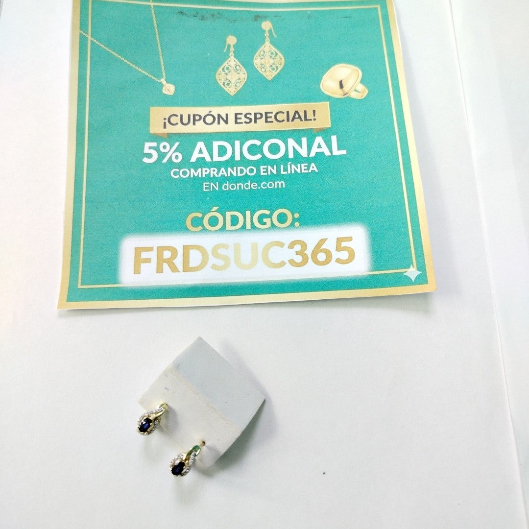 ARETES PAR ORO 14 K 3 GRMS (SEMINUEVO)