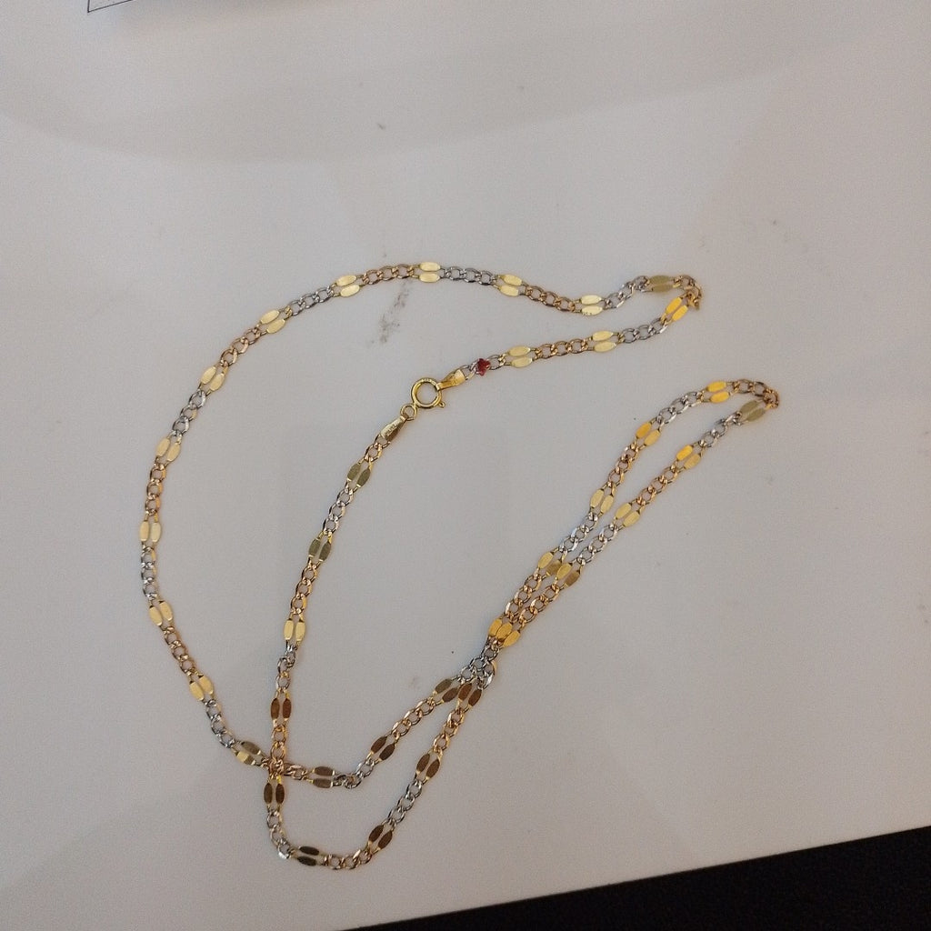 CADENA ORO, ORO BLANCO 14 K 4.4 GRMS (SEMINUEVO)