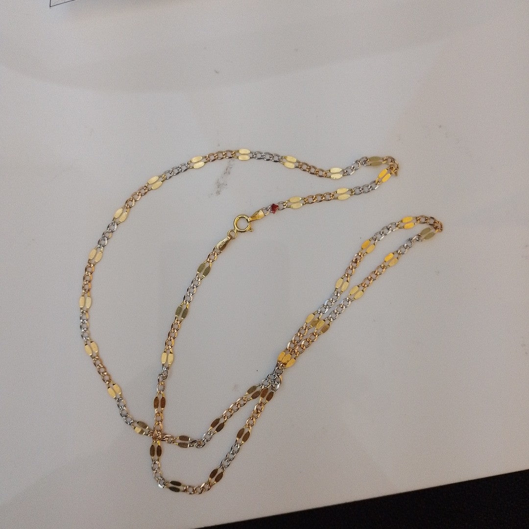 CADENA ORO, ORO BLANCO 14 K 4.4 GRMS (SEMINUEVO)