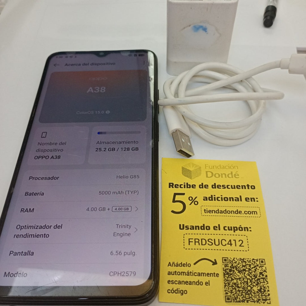 CELULAR OPPO A38 CPH2579 (2023) 128 GB 4 GB RAM (SEMINUEVO)