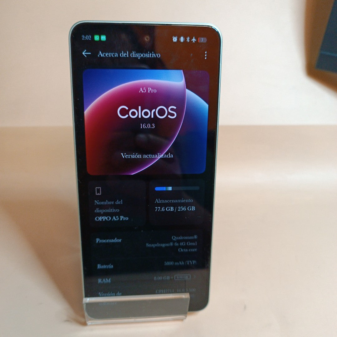 CELULAR OPPO A5 PRO CPH2711 (2025) 256 GB 8 GB RAM (SEMINUEVO)