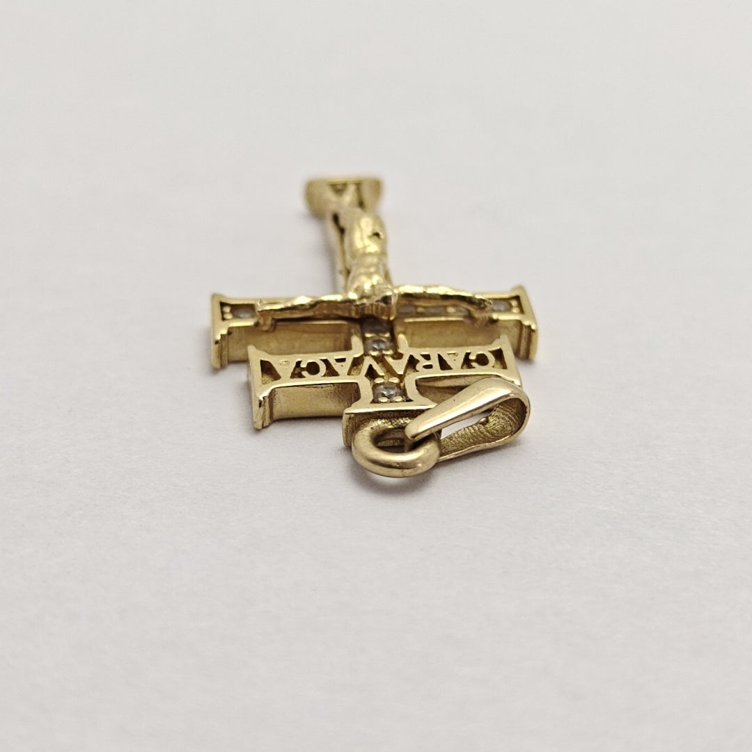 CRUZ DE CARAVACA ORO 14 K 2,30 GRMS (SEMINUEVO)