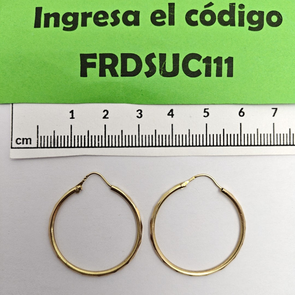 ARRACADAS PAR ORO 14 K 2,50 GRMS (SEMINUEVO)