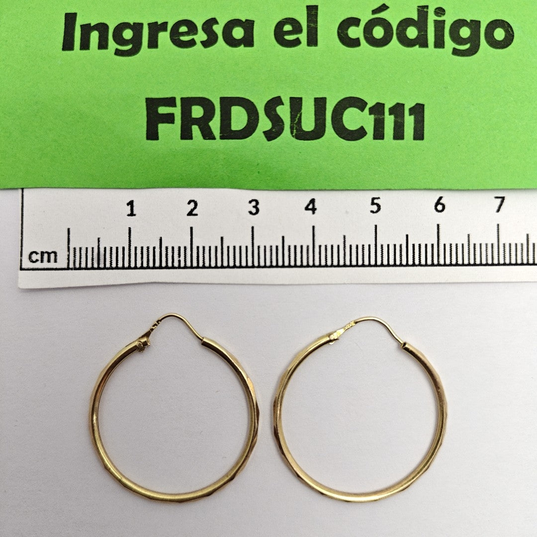 ARRACADAS PAR ORO 14 K 2,50 GRMS (SEMINUEVO)