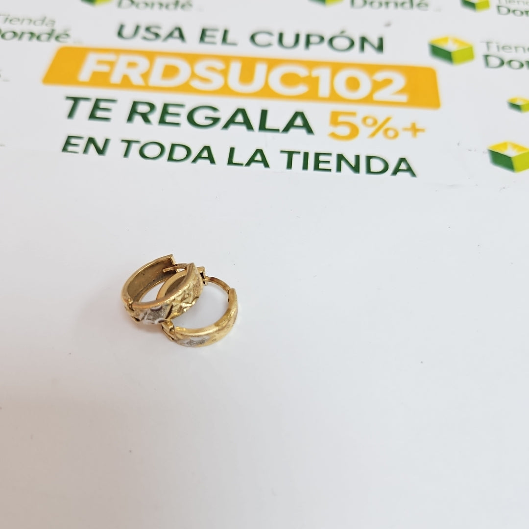 ARRACADAS PAR ORO 14 K 2.4 GRMS (SEMINUEVO)