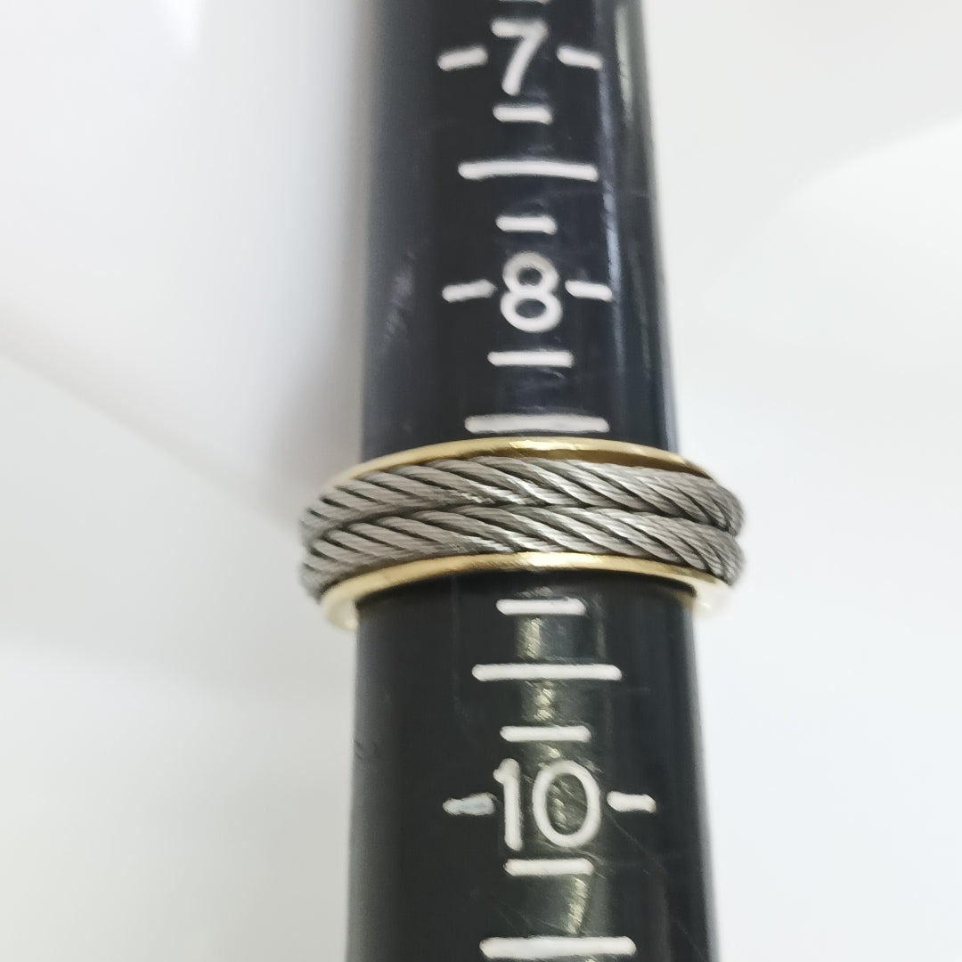 ANILLO ORO, ACERO 10 K 7.7 GRMS (SEMINUEVO)