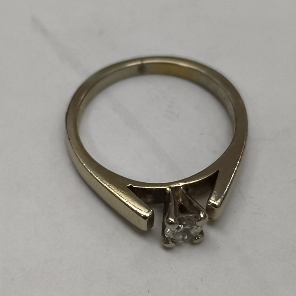 ANILLITO, SOLITARIO ORO 14 K 3.1 GRMS (SEMINUEVO)