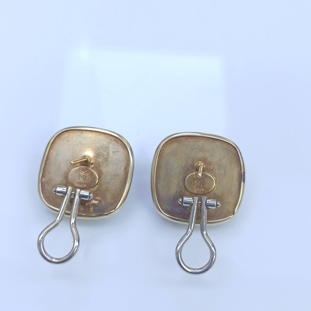BROQUELES PAR ORO COMBINADO 14 K 11,10 GRMS (SEMINUEVO)