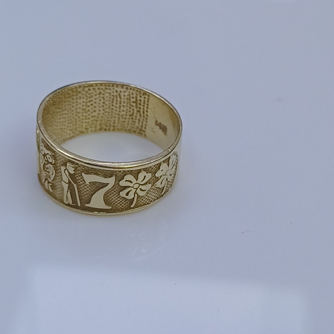 ARGOLLA DE LA SUERTE ORO 14 K 4,80 GRMS (SEMINUEVO)