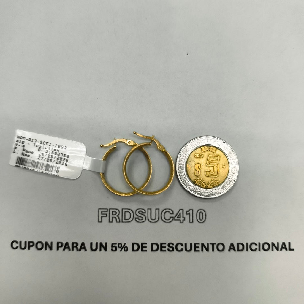 ARRACADAS PAR ORO 14 K 1,70 GRMS (SEMINUEVO)