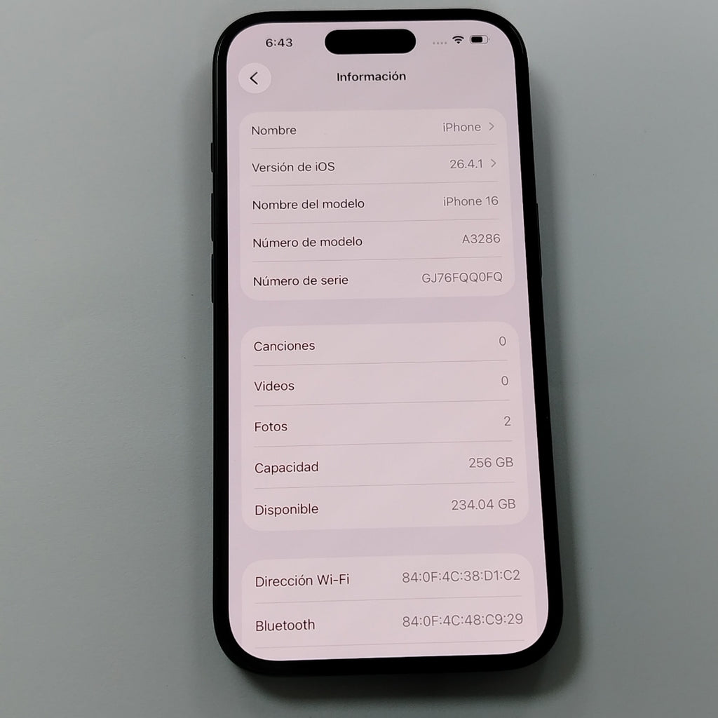 CELULAR APPLE IPHONE 16 A3286 (2024) 256 GB 8 GB RAM