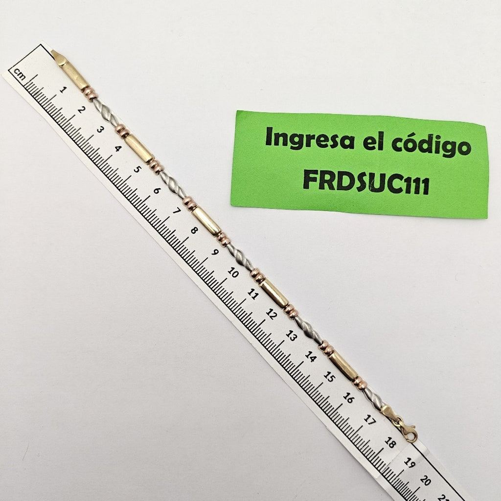 PULSERA ORO COMBINADO 14 K 4,80 GRMS (SEMINUEVO)